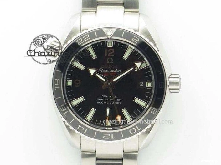 0110 Sophisticated Planet Ocean Master Chronometer Chrono SS OM 1:1 Best Edition Orange On SS Bracelet A 8156